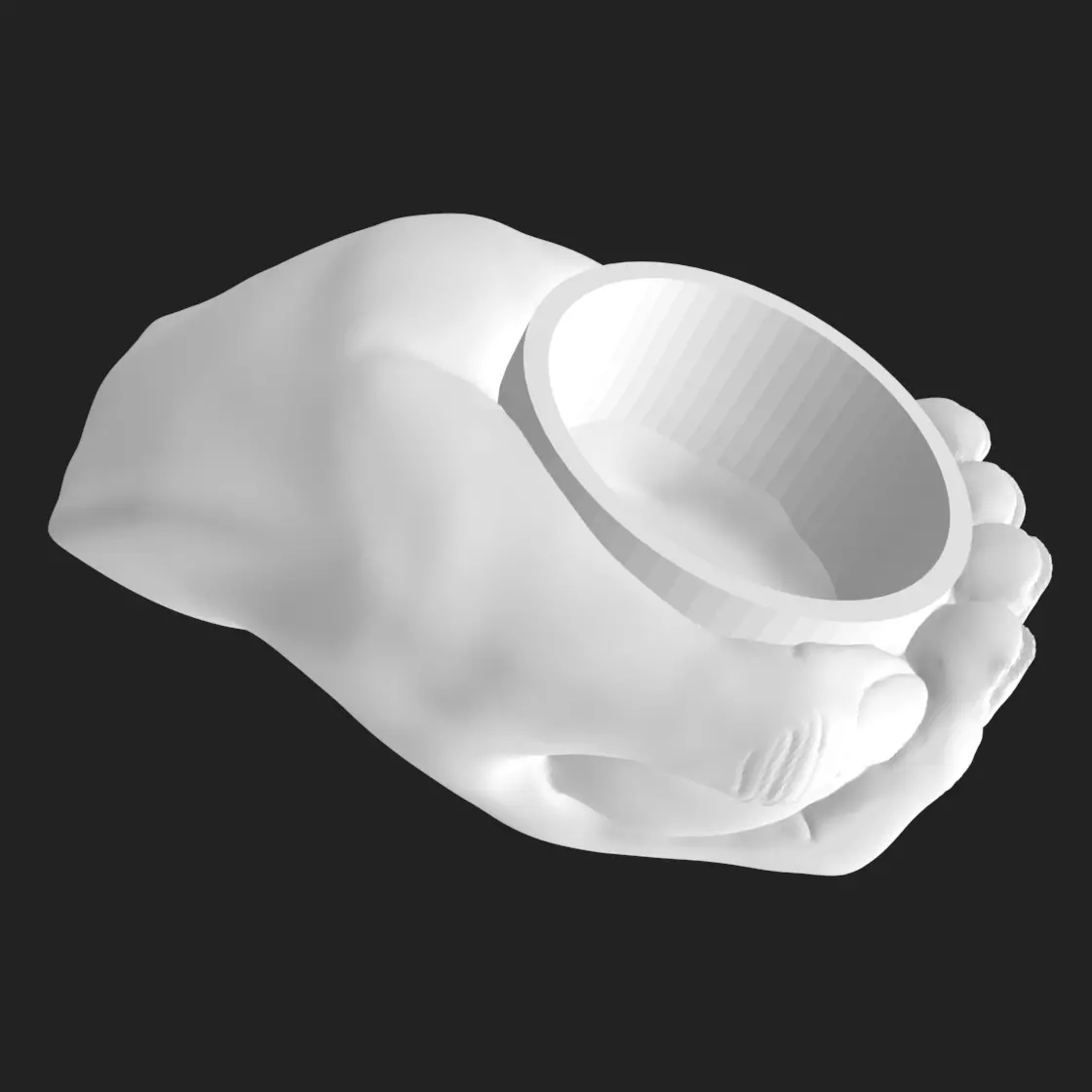 3D Printable Hand Planter Cup STL Set Home Decor Gift 3D print model_7