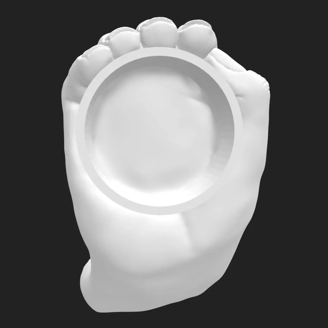 3D Printable Hand Planter Cup STL Set Home Decor Gift 3D print model_1