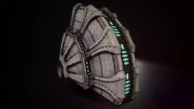 building 10 Low-poly 3D model 7