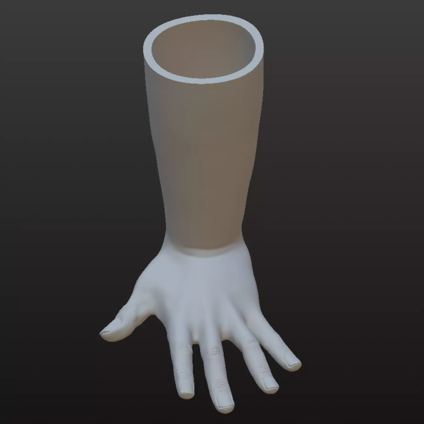 3D Printable Hand Arm Vase Cup STL Model Decor Gift 3D print model_7