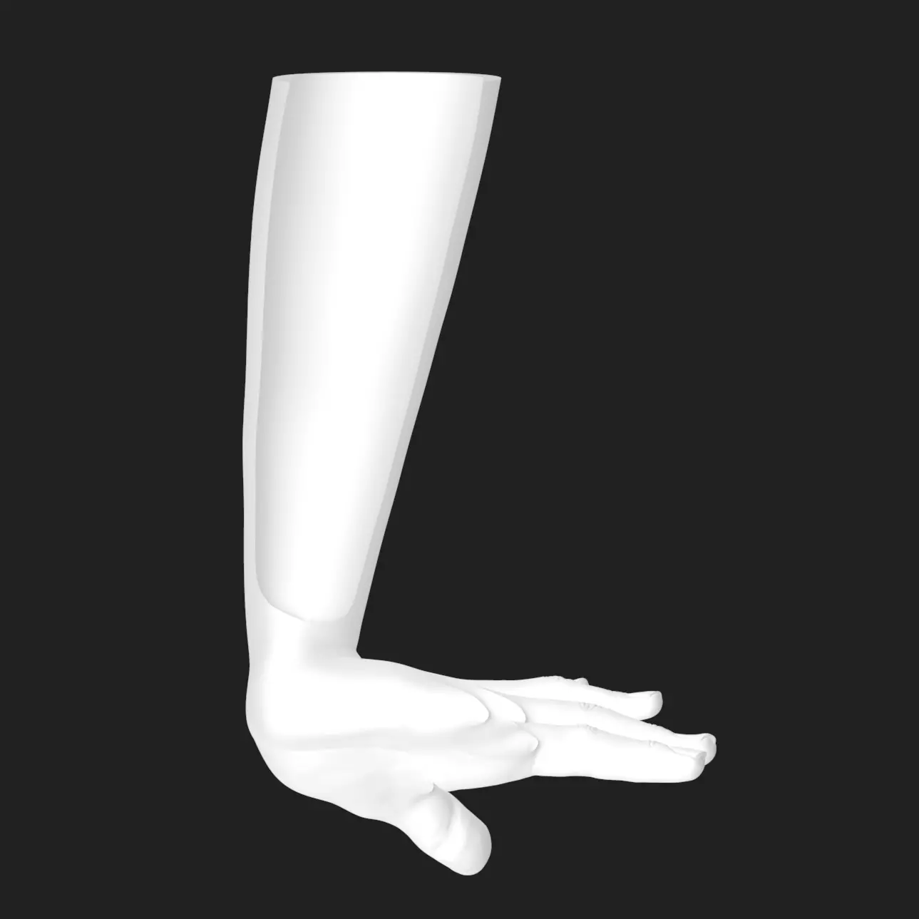 3D Printable Hand Arm Vase Cup STL Model Decor Gift 3D print model_6