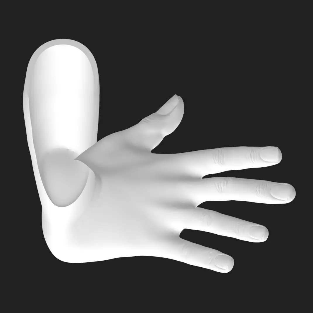 3D Printable Hand Arm Vase Cup STL Model Decor Gift 3D print model_9