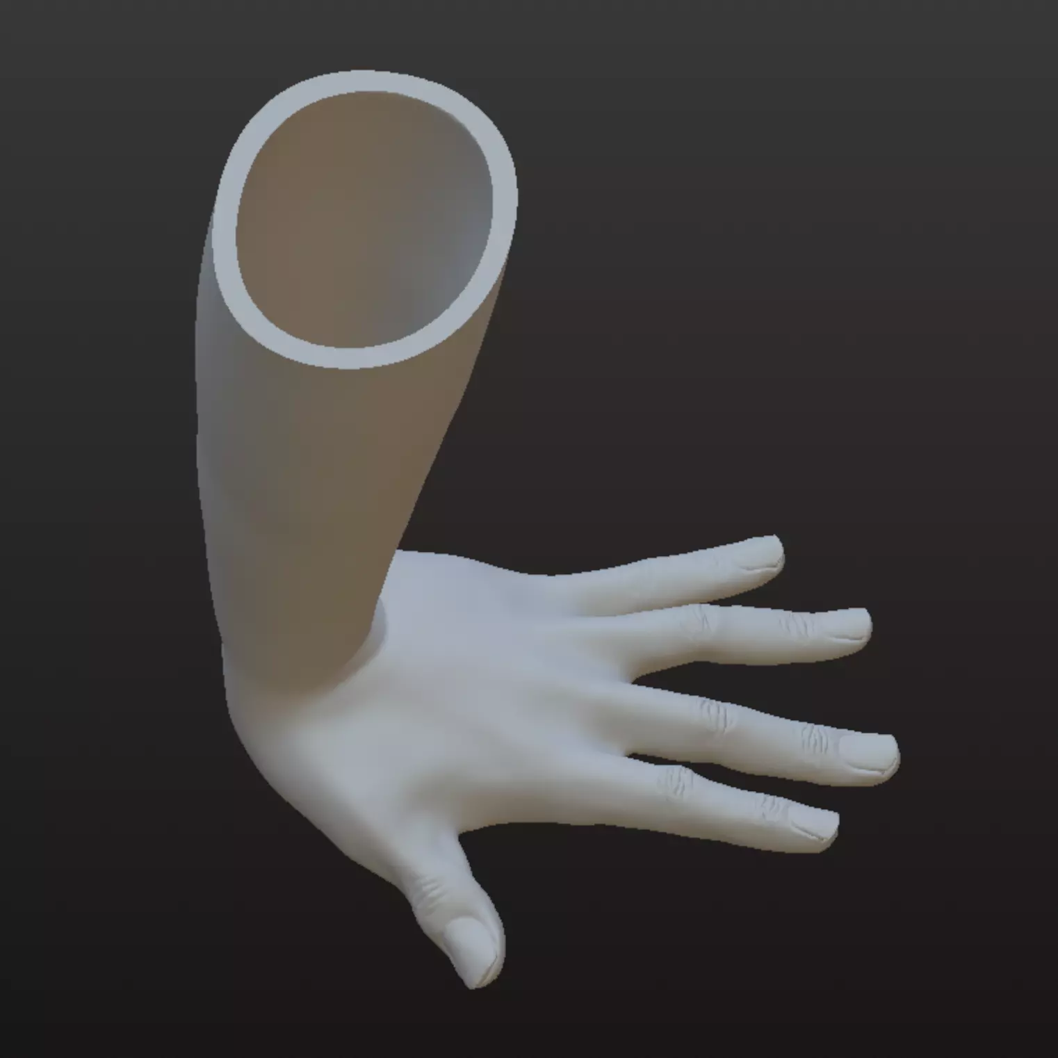 3D Printable Hand Arm Vase Cup STL Model Decor Gift 3D print model_1