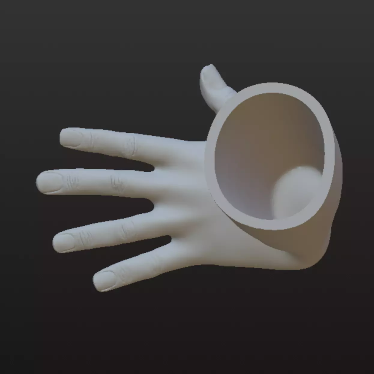 3D Printable Hand Arm Vase Cup STL Model Decor Gift 3D print model_8