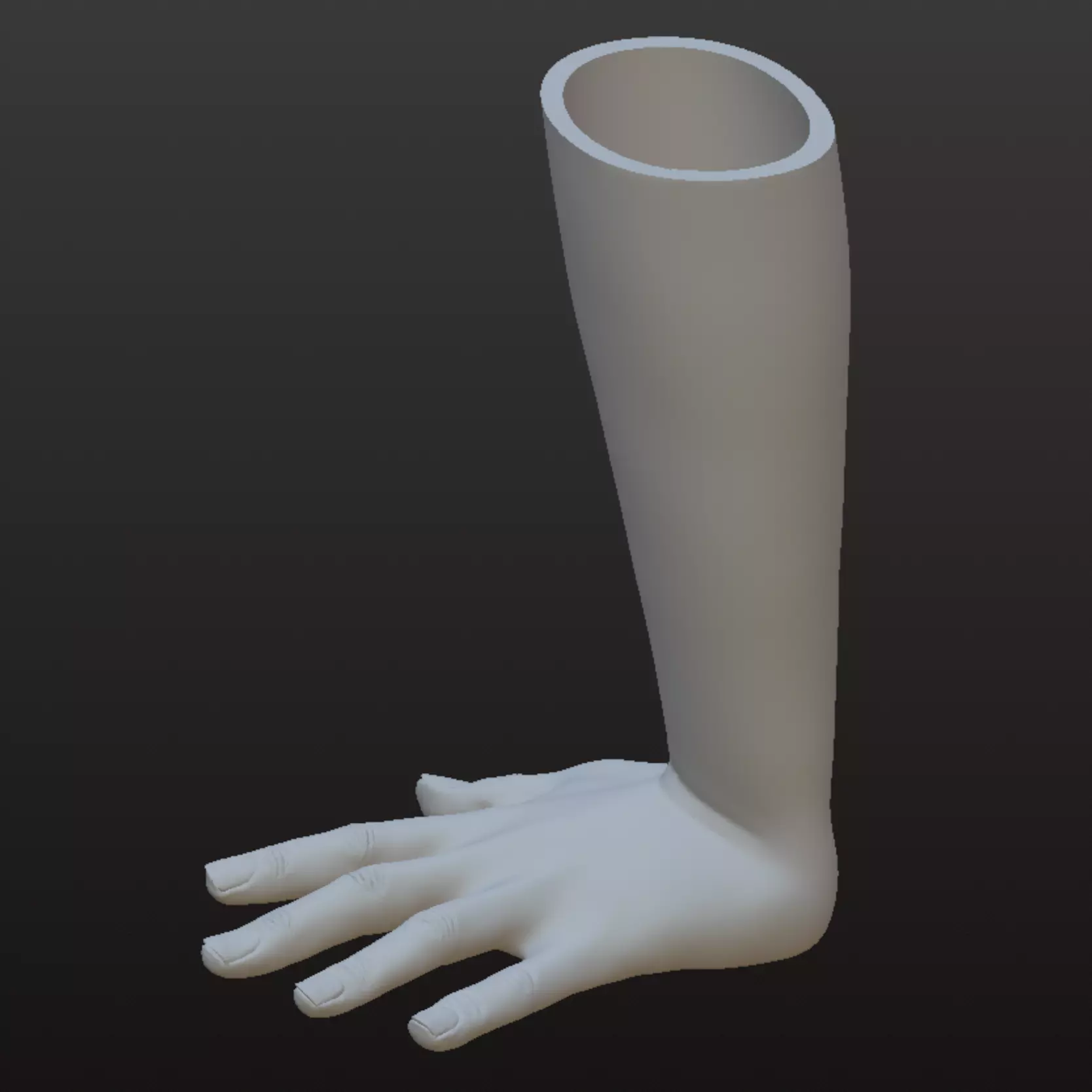 3D Printable Hand Arm Vase Cup STL Model Decor Gift 3D print model_3