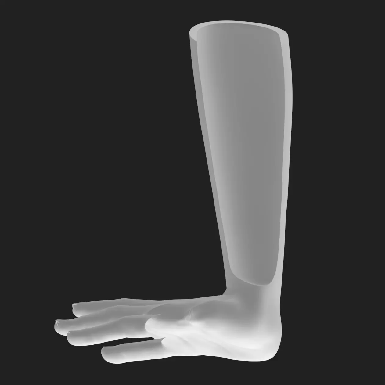 3D Printable Hand Arm Vase Cup STL Model Decor Gift 3D print model_4