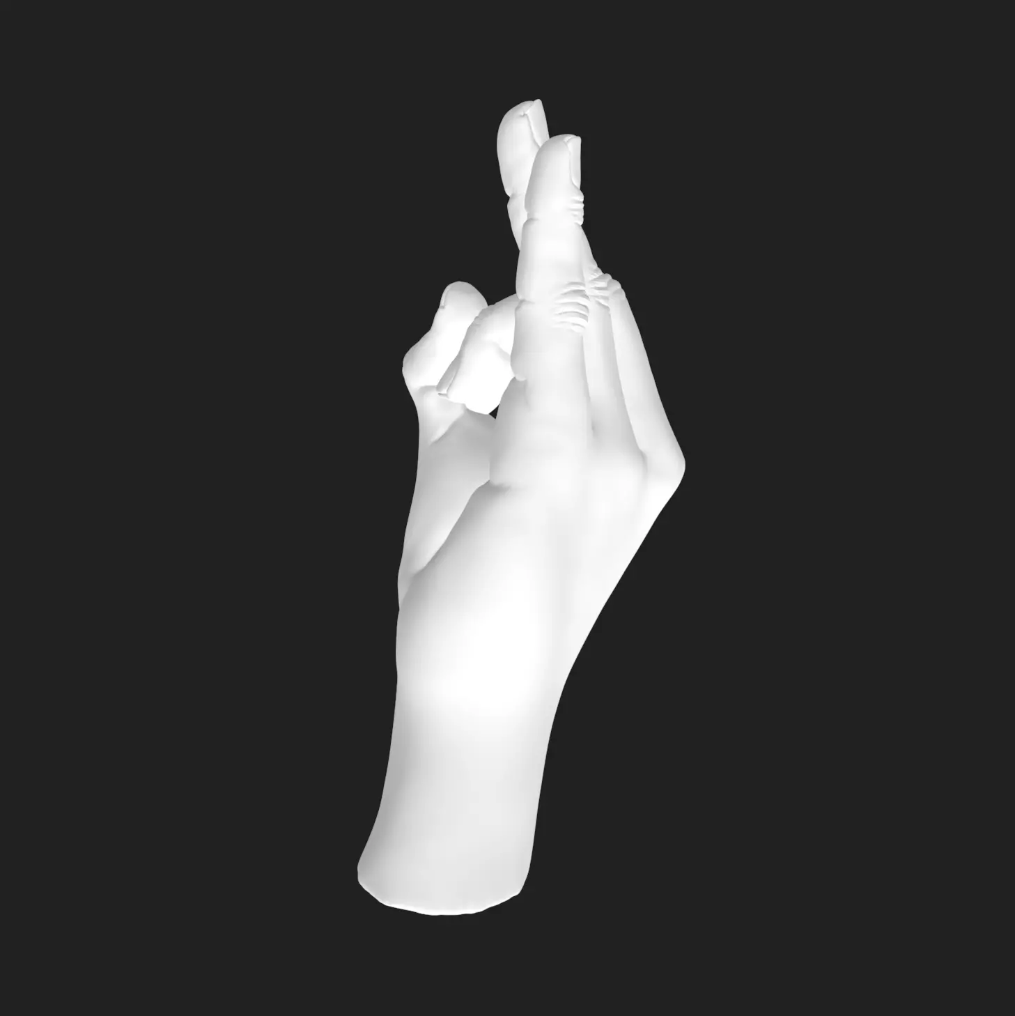 3D Printable Chin Mudra Hand Gesture STL Model Yoga Decor Gift 3D print model_6