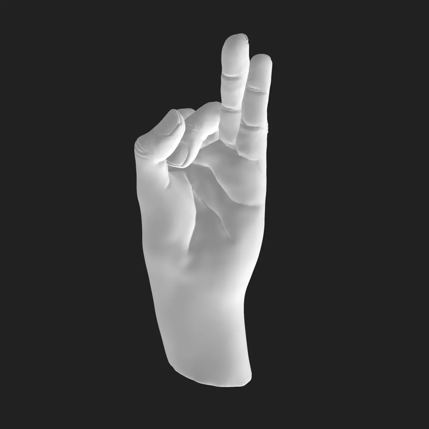 3D Printable Chin Mudra Hand Gesture STL Model Yoga Decor Gift 3D print model_1