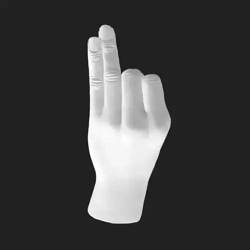 3D Printable Chin Mudra Hand Gesture STL Model Yoga Decor Gift