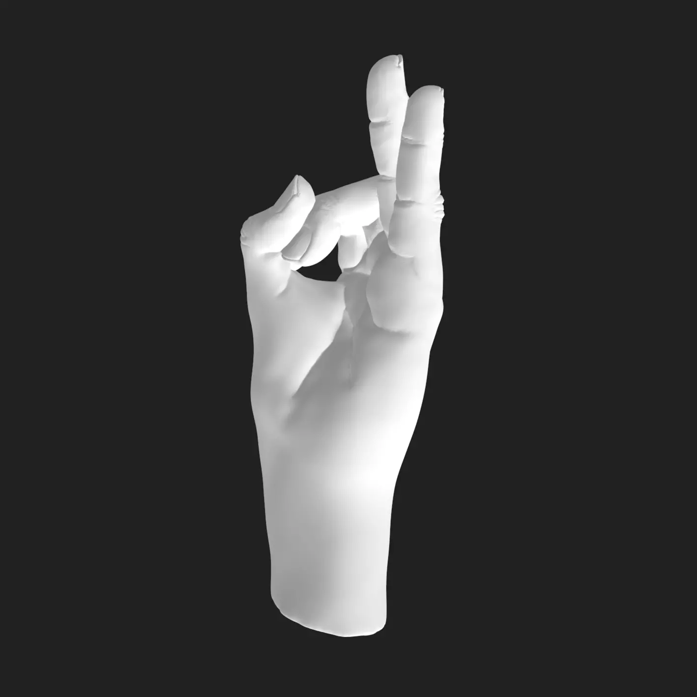 3D Printable Chin Mudra Hand Gesture STL Model Yoga Decor Gift 3D print model_3