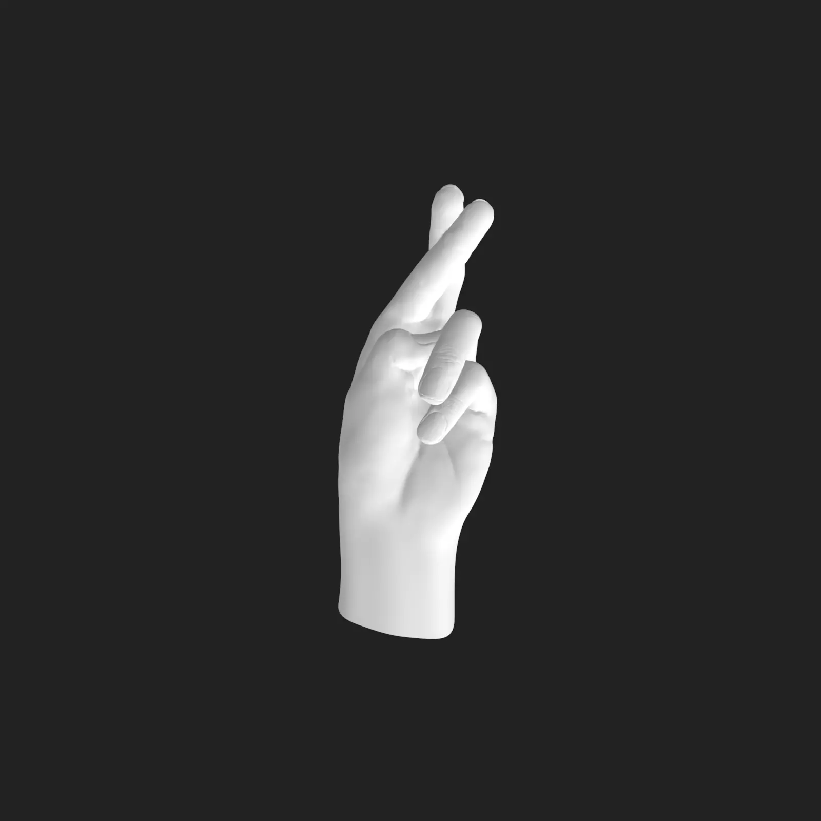 Fingers Crossed Hand STL Model Luck Decor Gift 3D Printable  3D print model_0