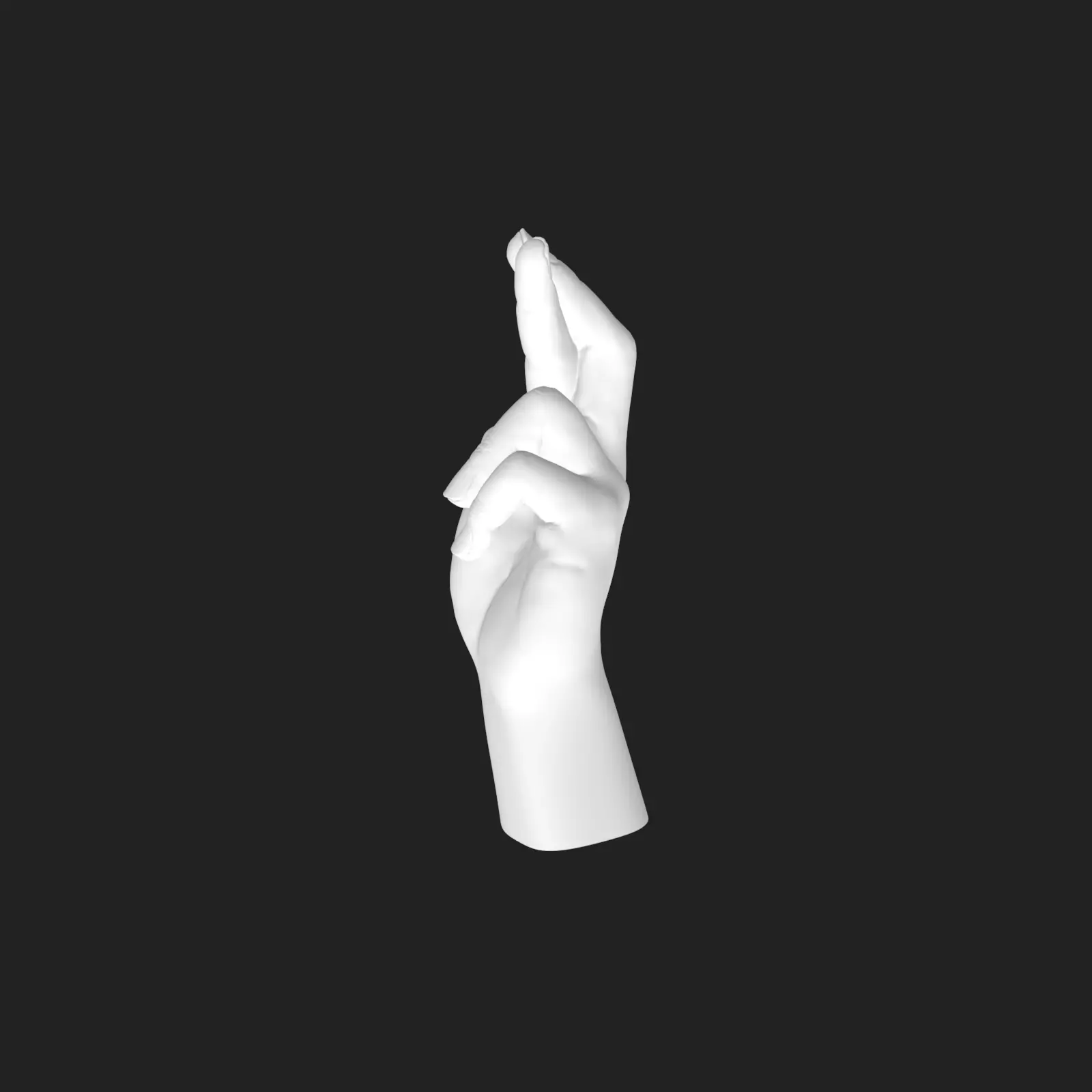 Fingers Crossed Hand STL Model Luck Decor Gift 3D Printable  3D print model_1