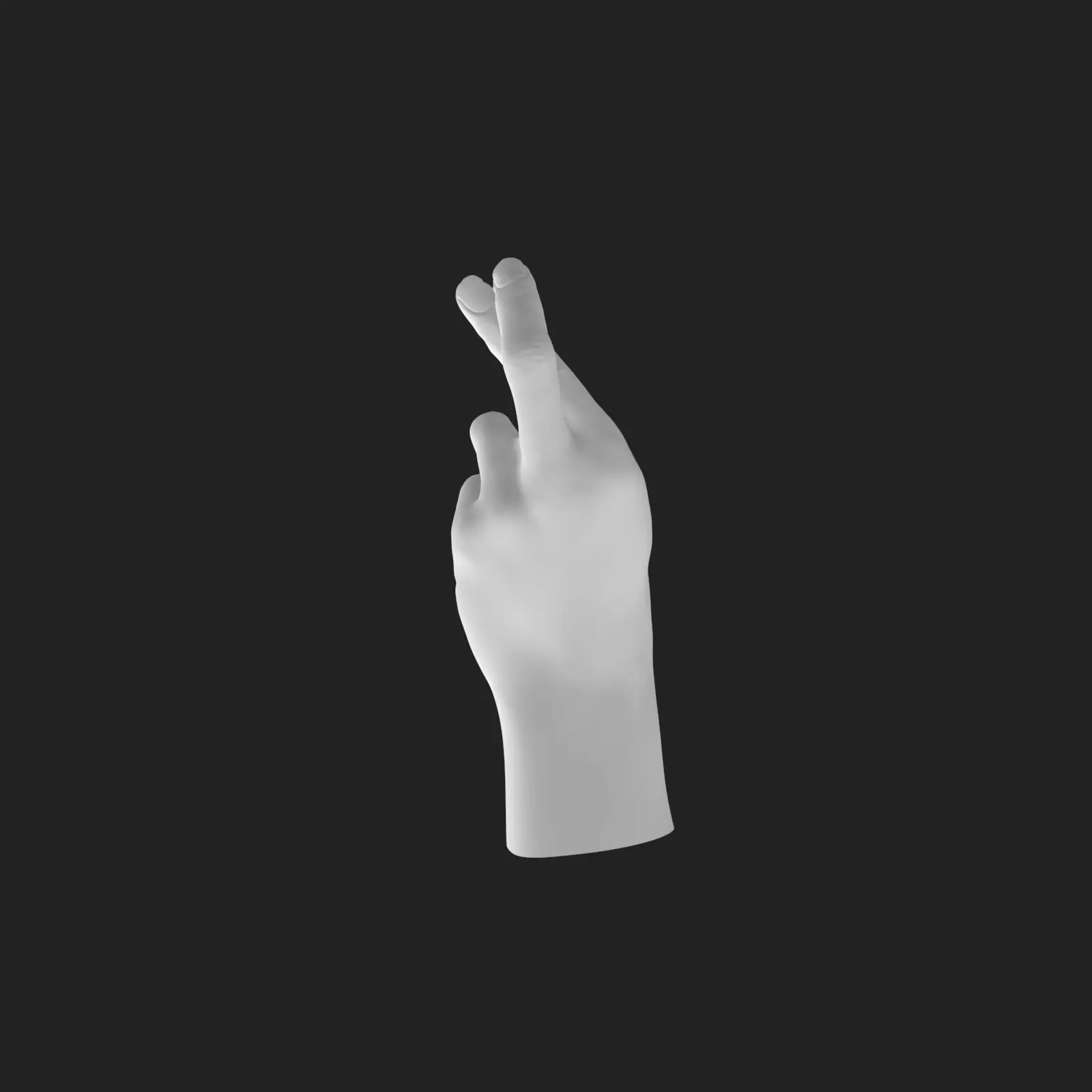 Fingers Crossed Hand STL Model Luck Decor Gift 3D Printable  3D print model_2