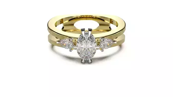 Oval diamond engagement rings