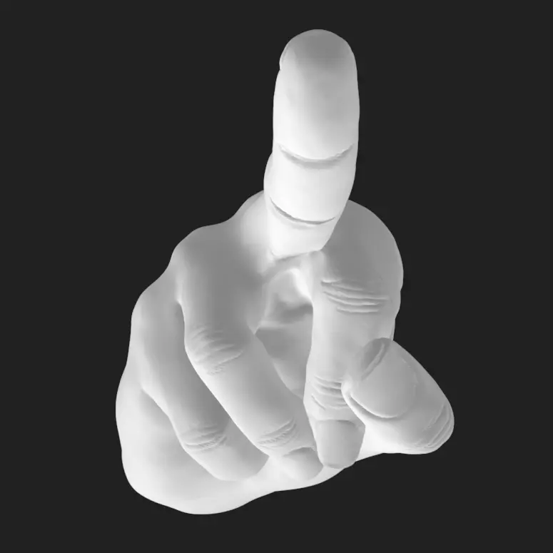 Flipping Off Hand STL Model Bold Decor Gift 3D Printable 3D print model_6