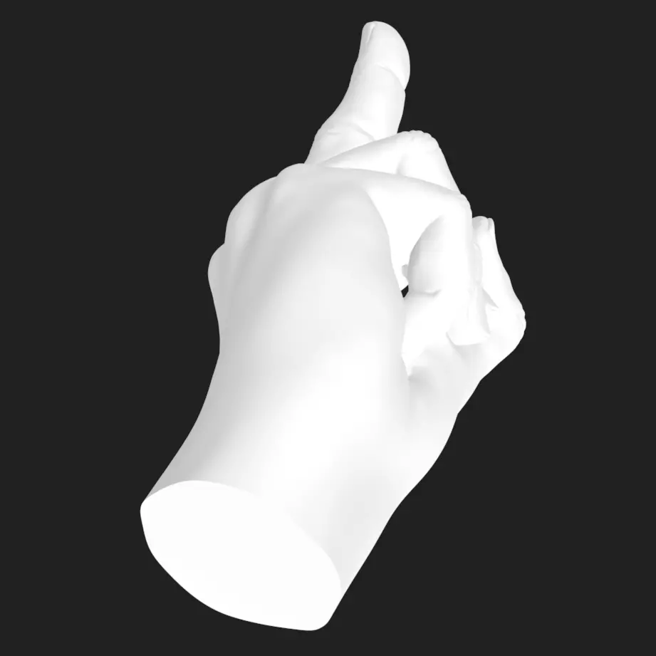 Flipping Off Hand STL Model Bold Decor Gift 3D Printable 3D print model_2