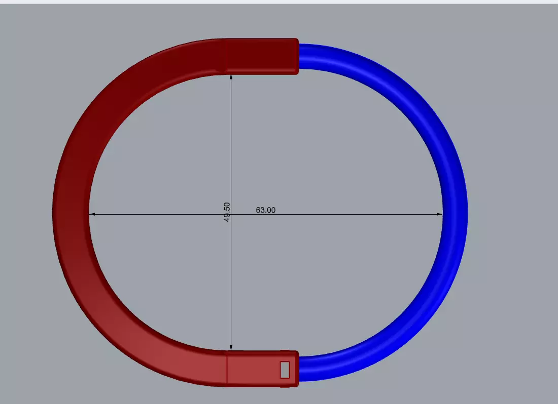 Lock bracelet size 18 and 19 3D print model_6