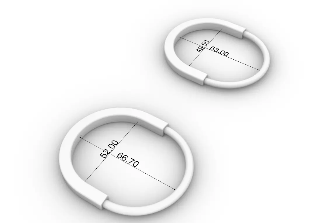 Lock bracelet size 18 and 19 3D print model_3