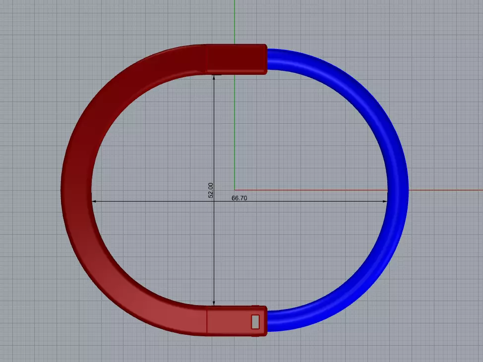 Lock bracelet size 18 and 19 3D print model_7