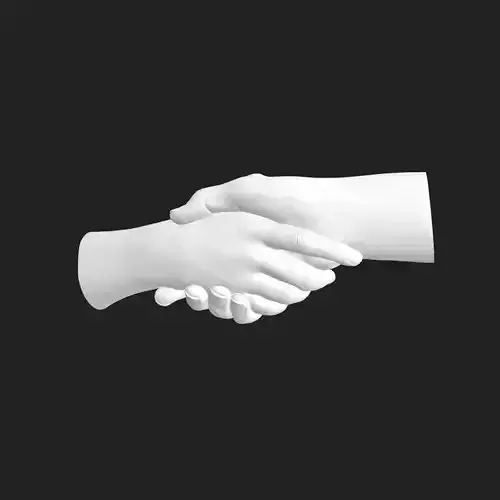 Handshake Gesture STL Model Unity Decor Gift 3D Printable