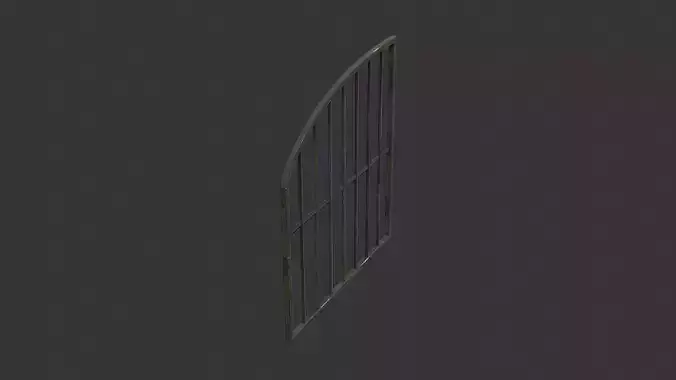 Iron Carport Gate with Curved Bars