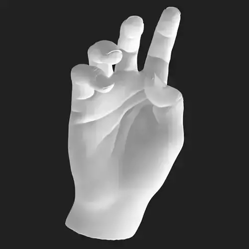 Loose Hand Gesture STL Model Relaxed Decor Gift 3D Printable