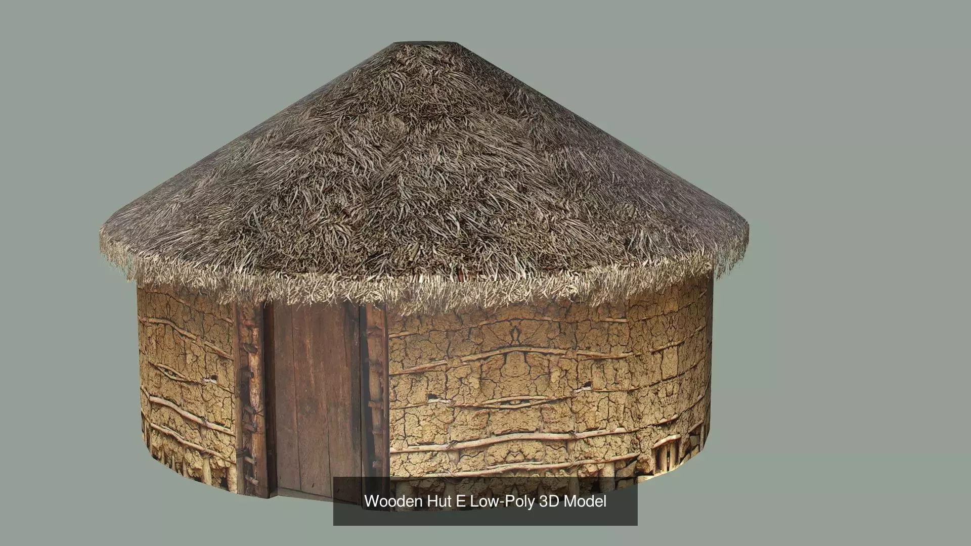 Wooden Hut Collection Low-Poly 3D Model _6