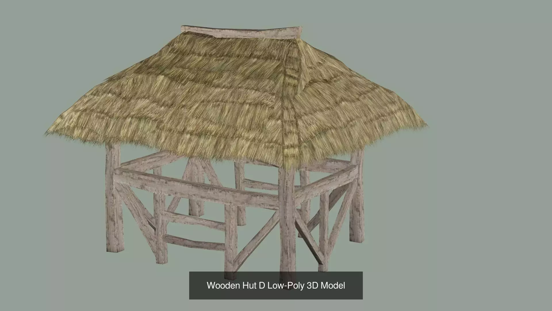 Wooden Hut Collection Low-Poly 3D Model _5