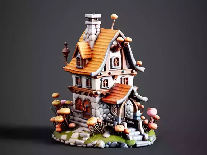 Medieval Fantasy House 01 3D model