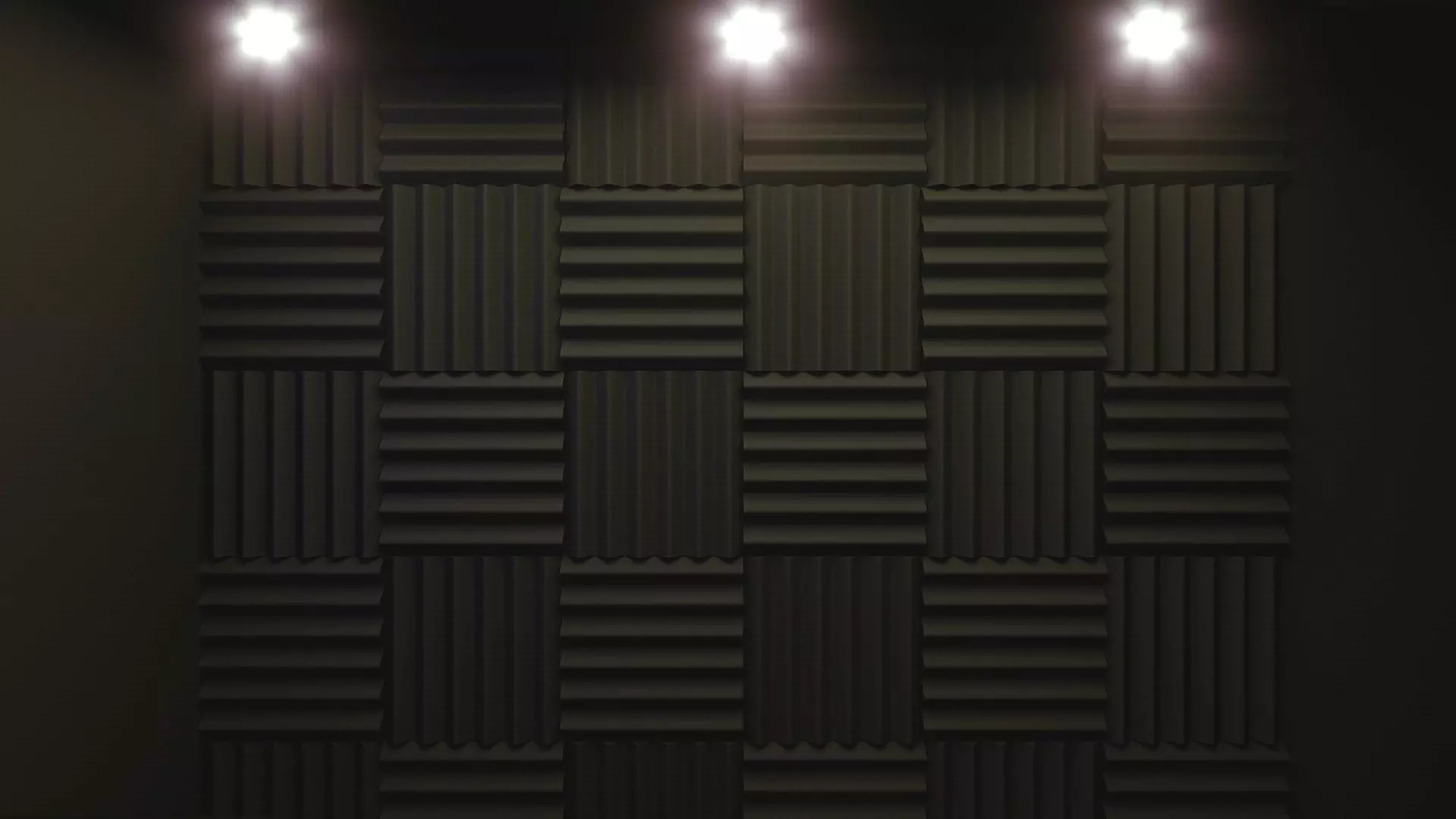 Soundproof Acoustic Foam Wall 3D model_1