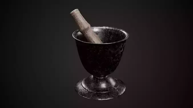 Pottery Mortar and Pestle