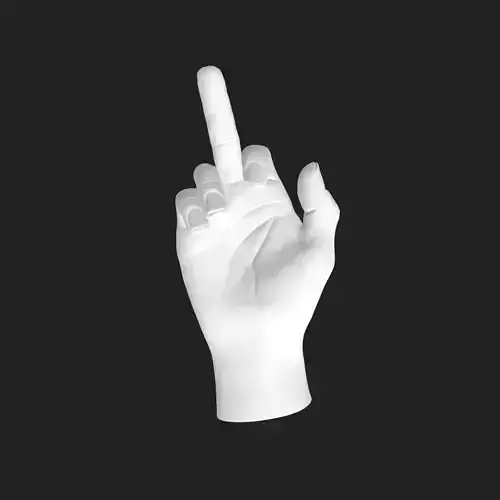 Casual Flip Off Hand STL Model Fun Decor Gift 3D Printable