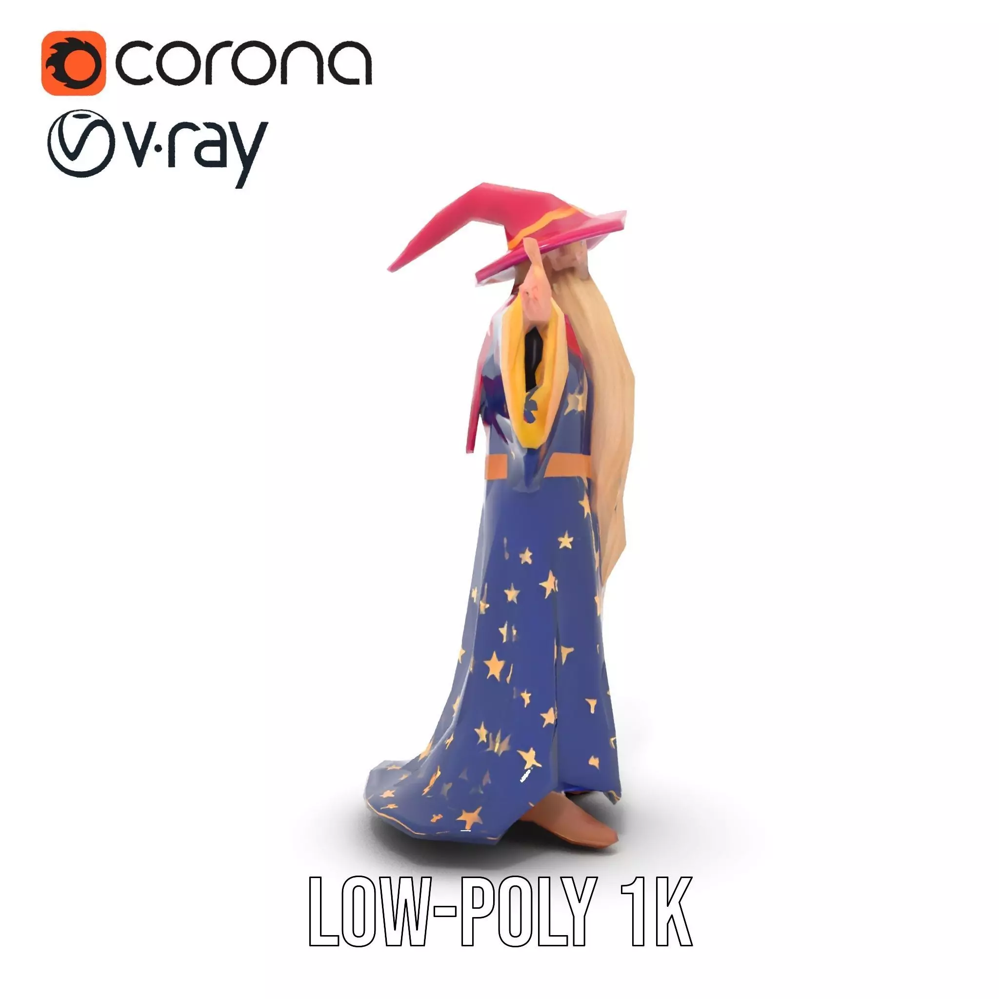 Starry Wizard model pack Low-poly 3D model_29