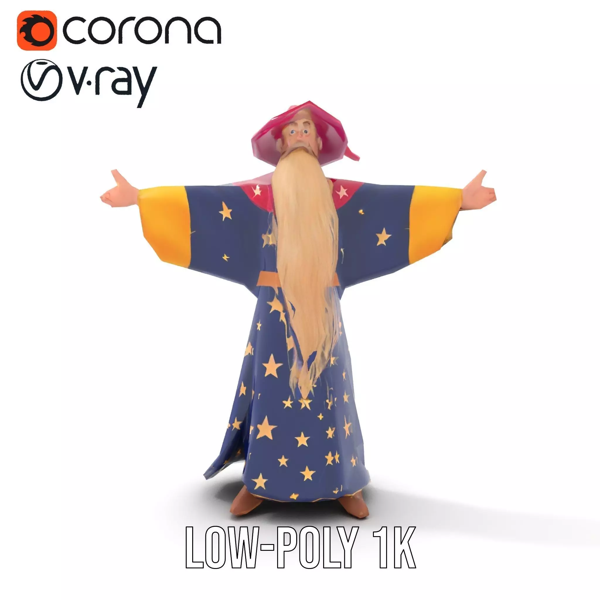 Starry Wizard model pack Low-poly 3D model_32
