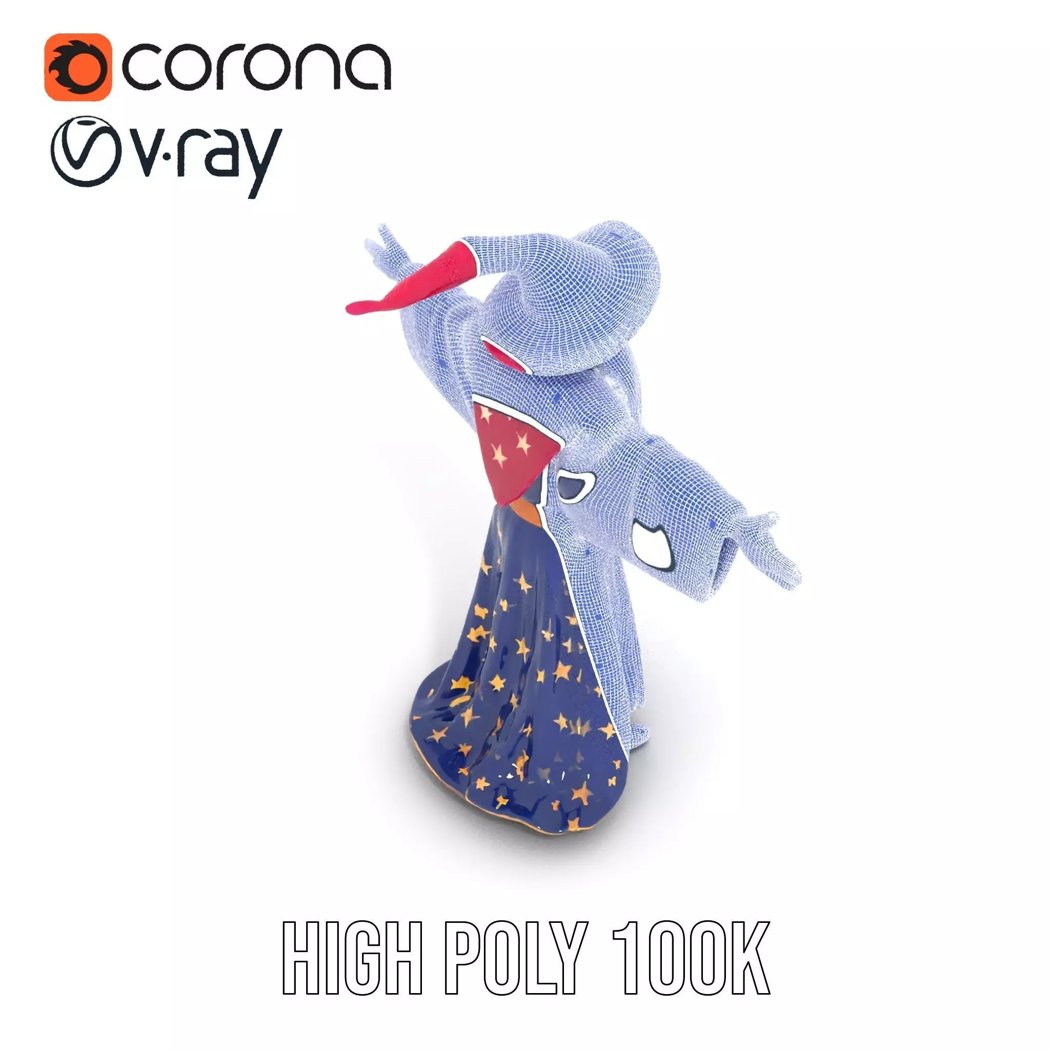 Starry Wizard model pack Low-poly 3D model_35