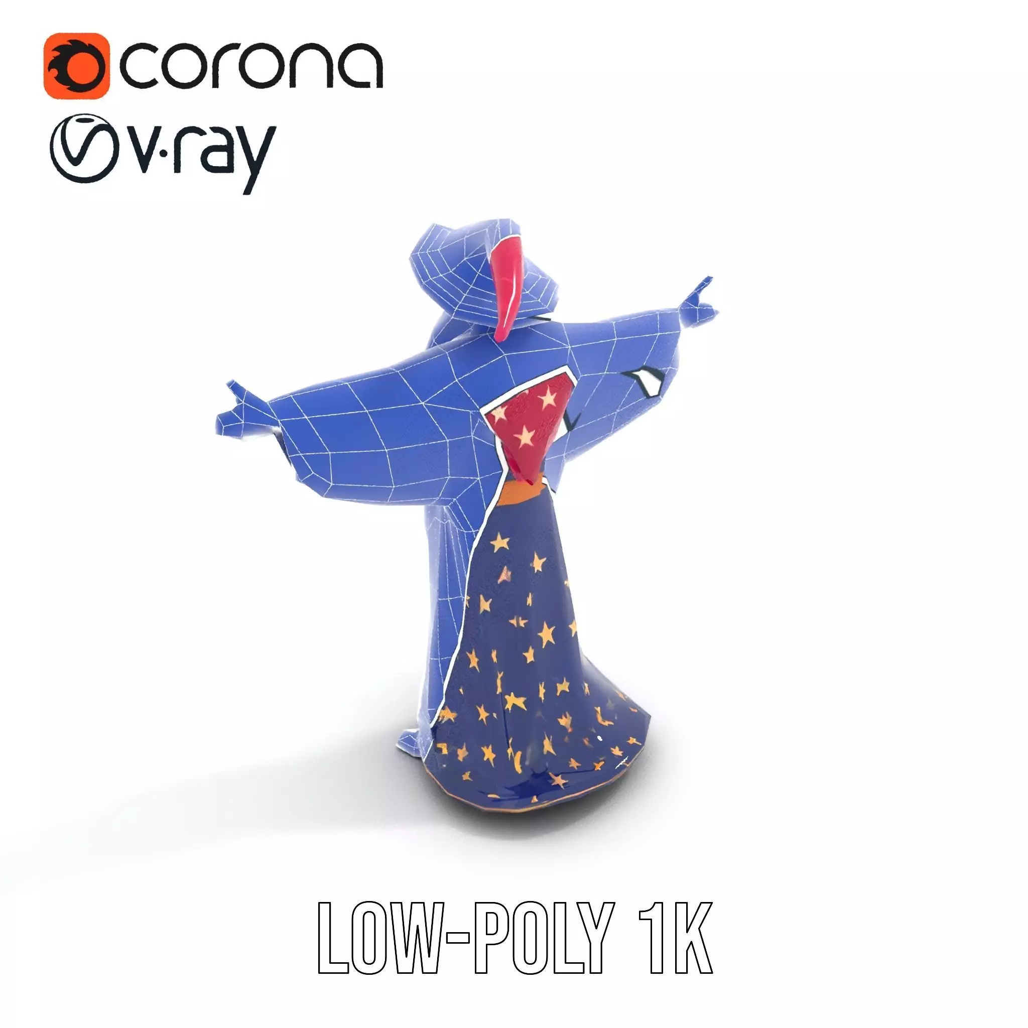 Starry Wizard model pack Low-poly 3D model_26