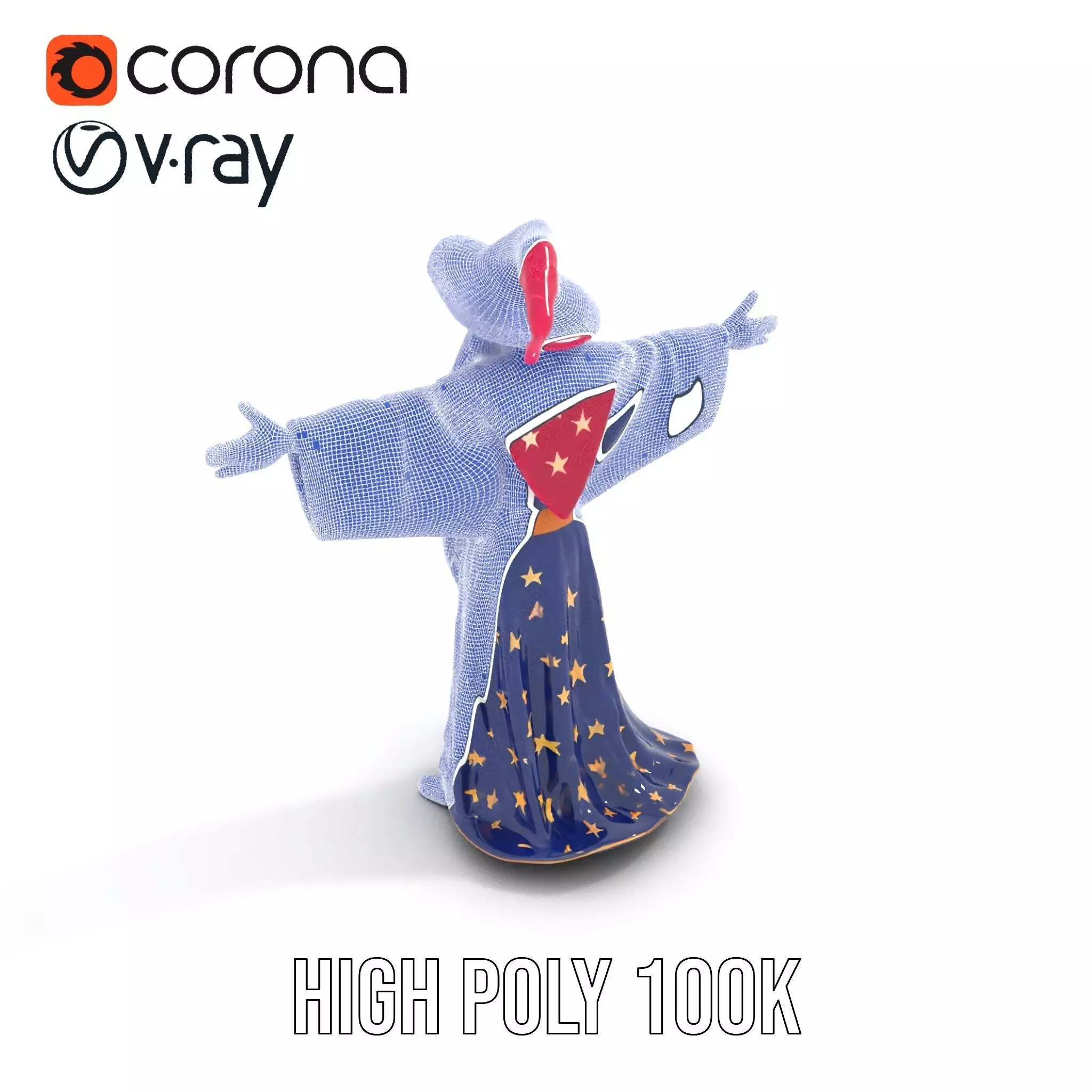 Starry Wizard model pack Low-poly 3D model_30