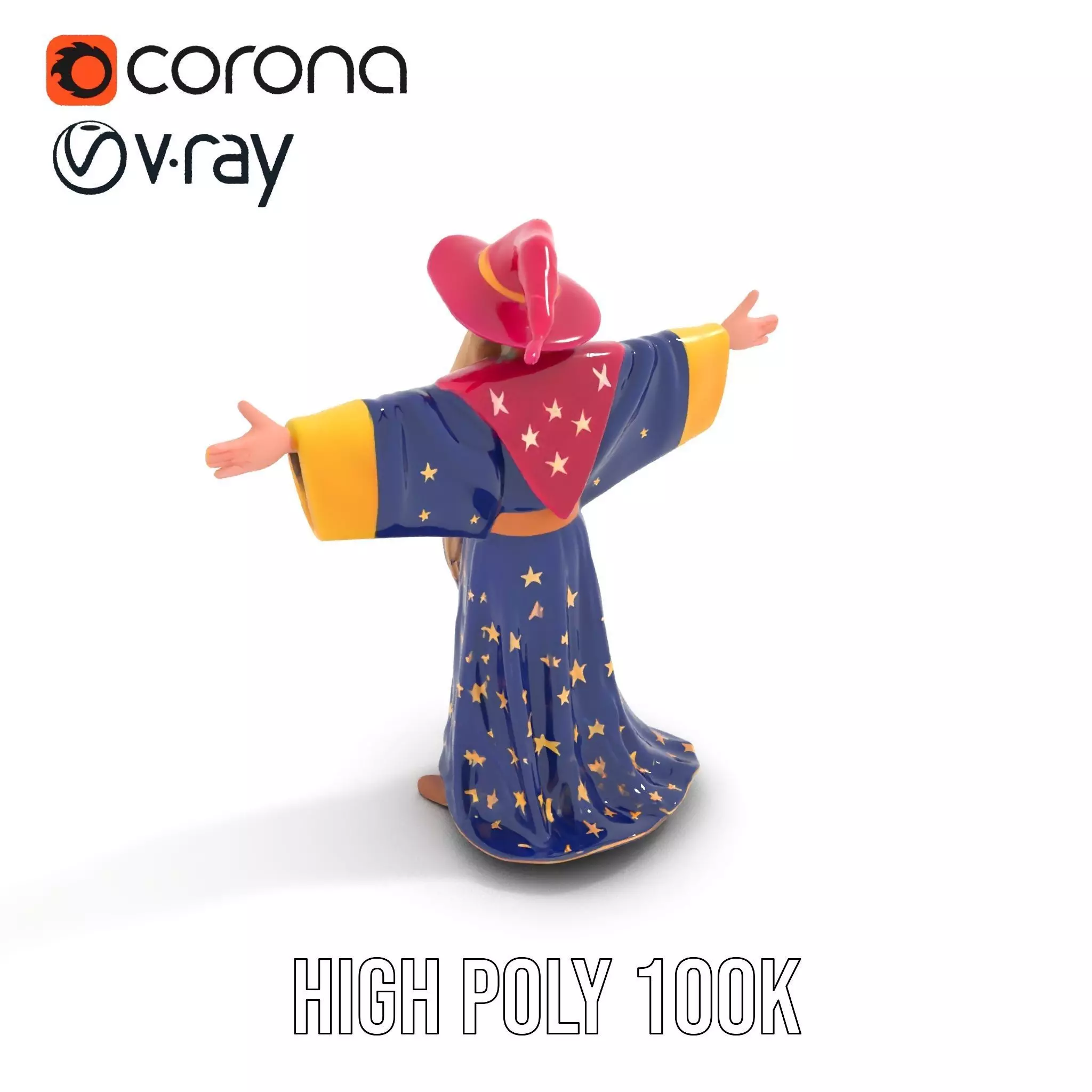 Starry Wizard model pack Low-poly 3D model_21