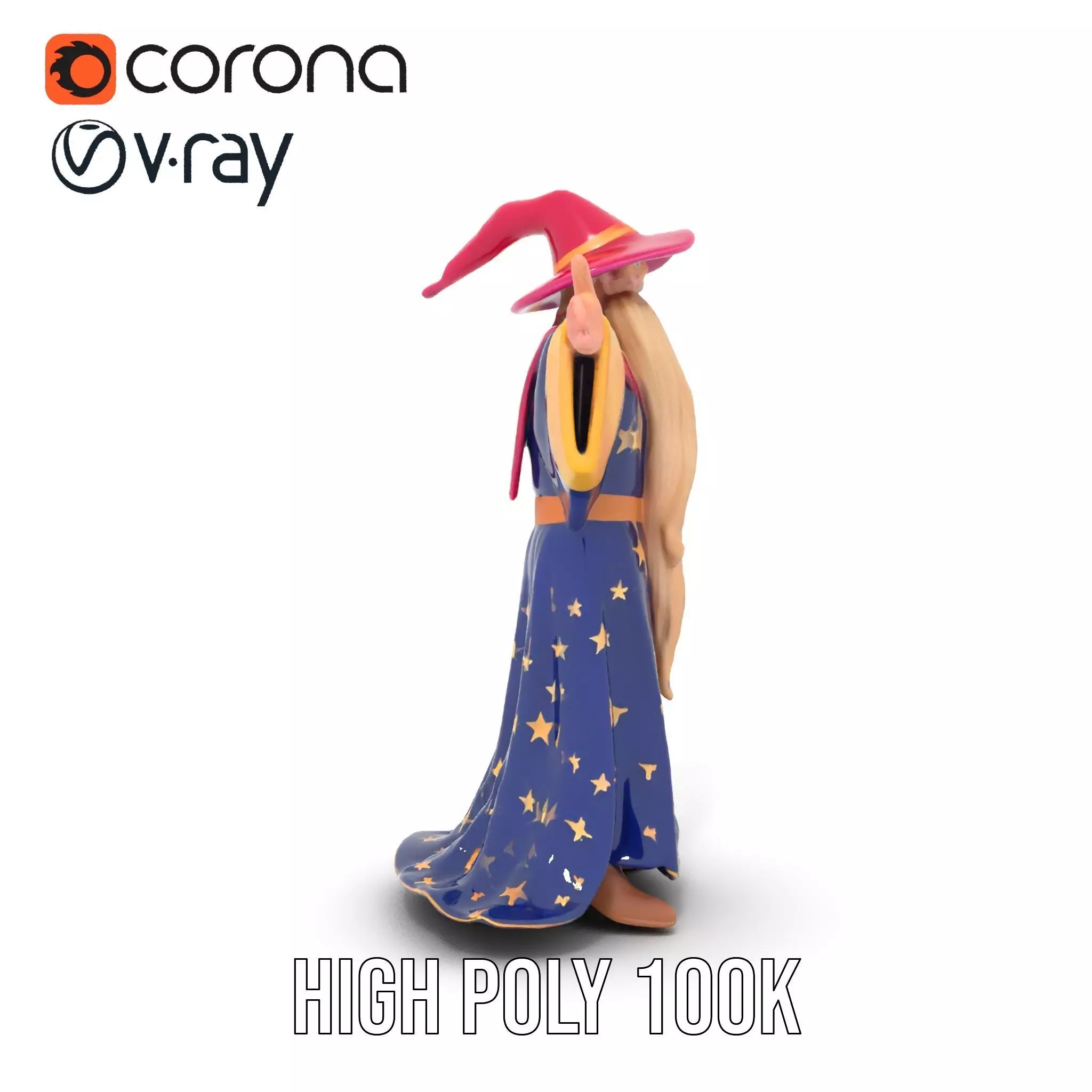 Starry Wizard model pack Low-poly 3D model_24