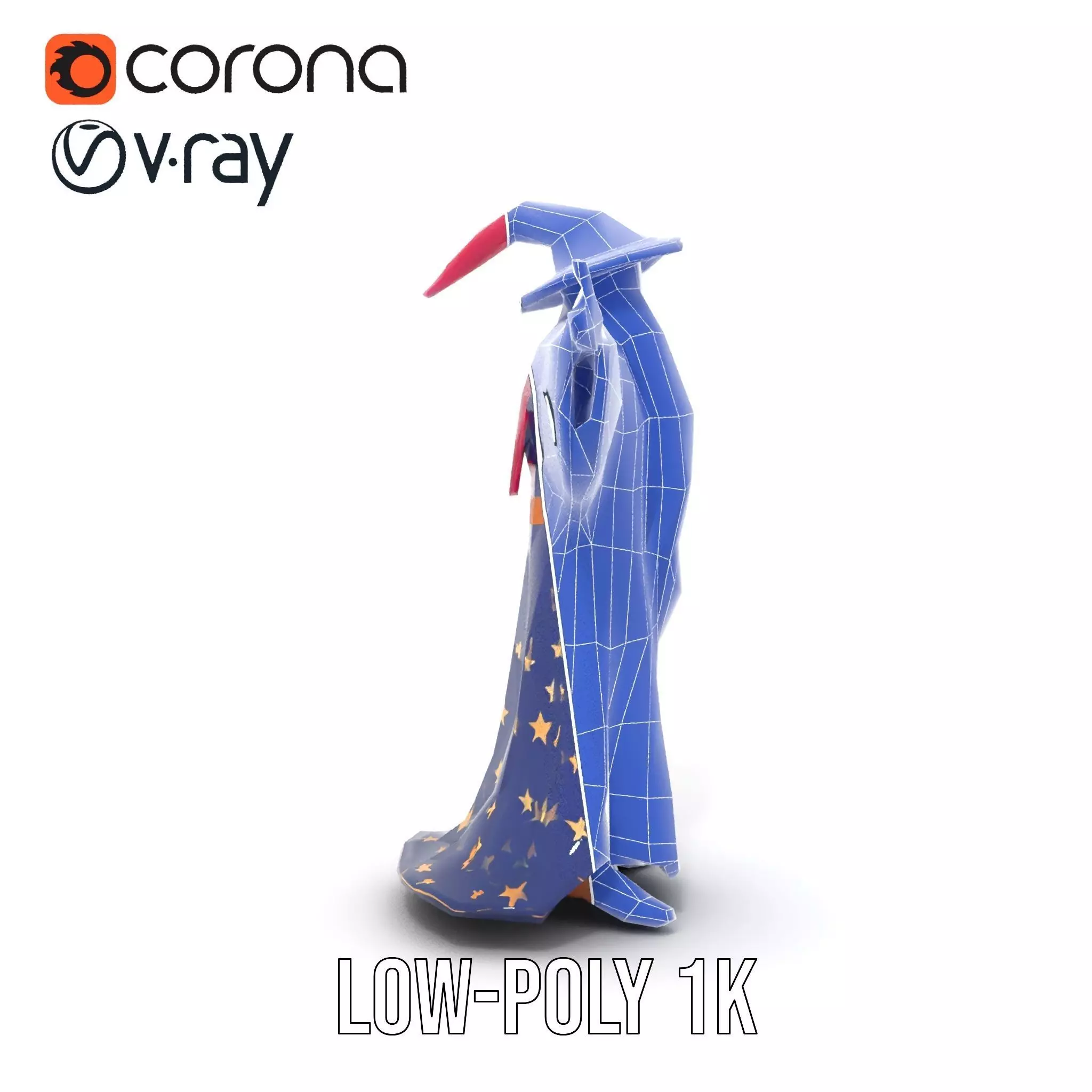 Starry Wizard model pack Low-poly 3D model_23