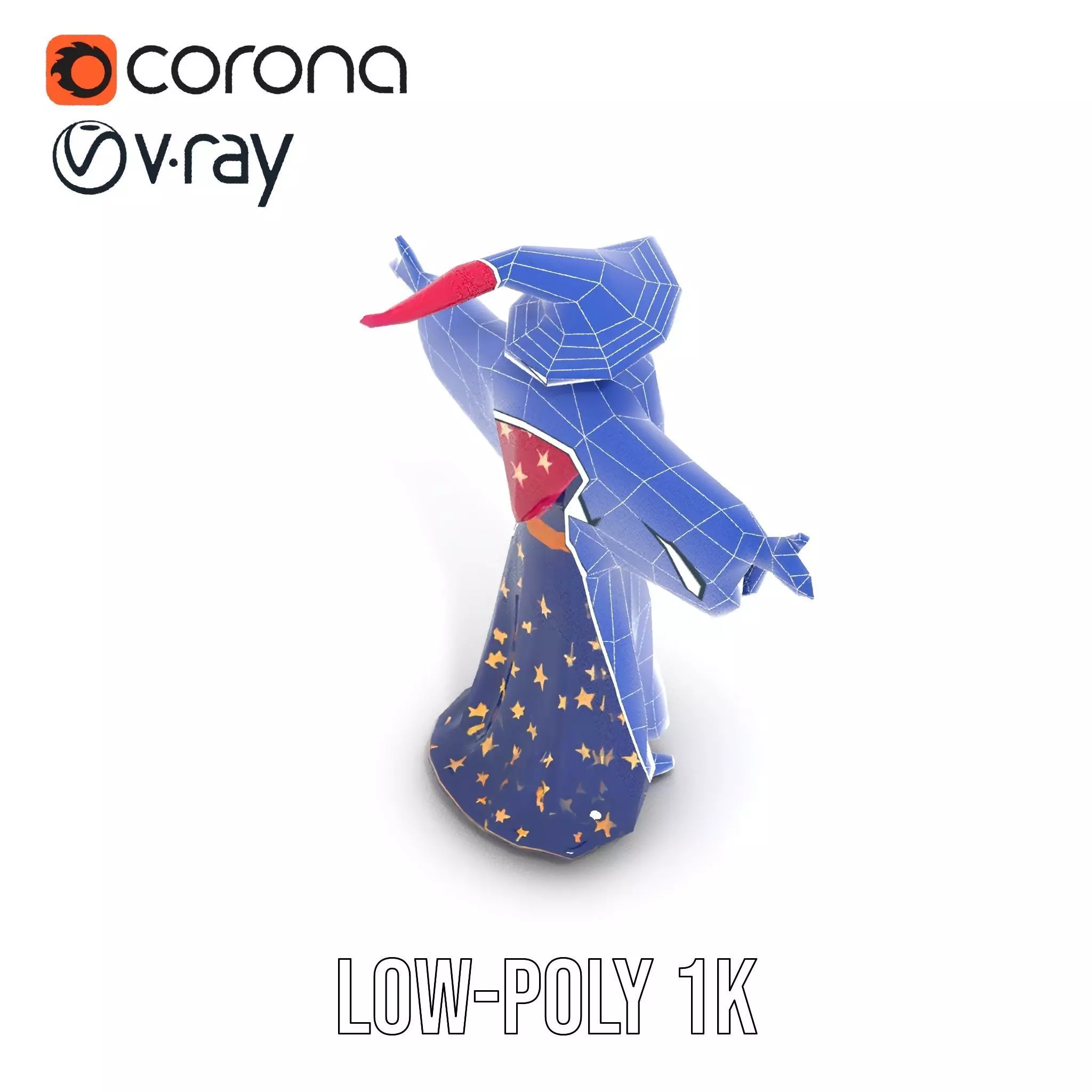 Starry Wizard model pack Low-poly 3D model_15