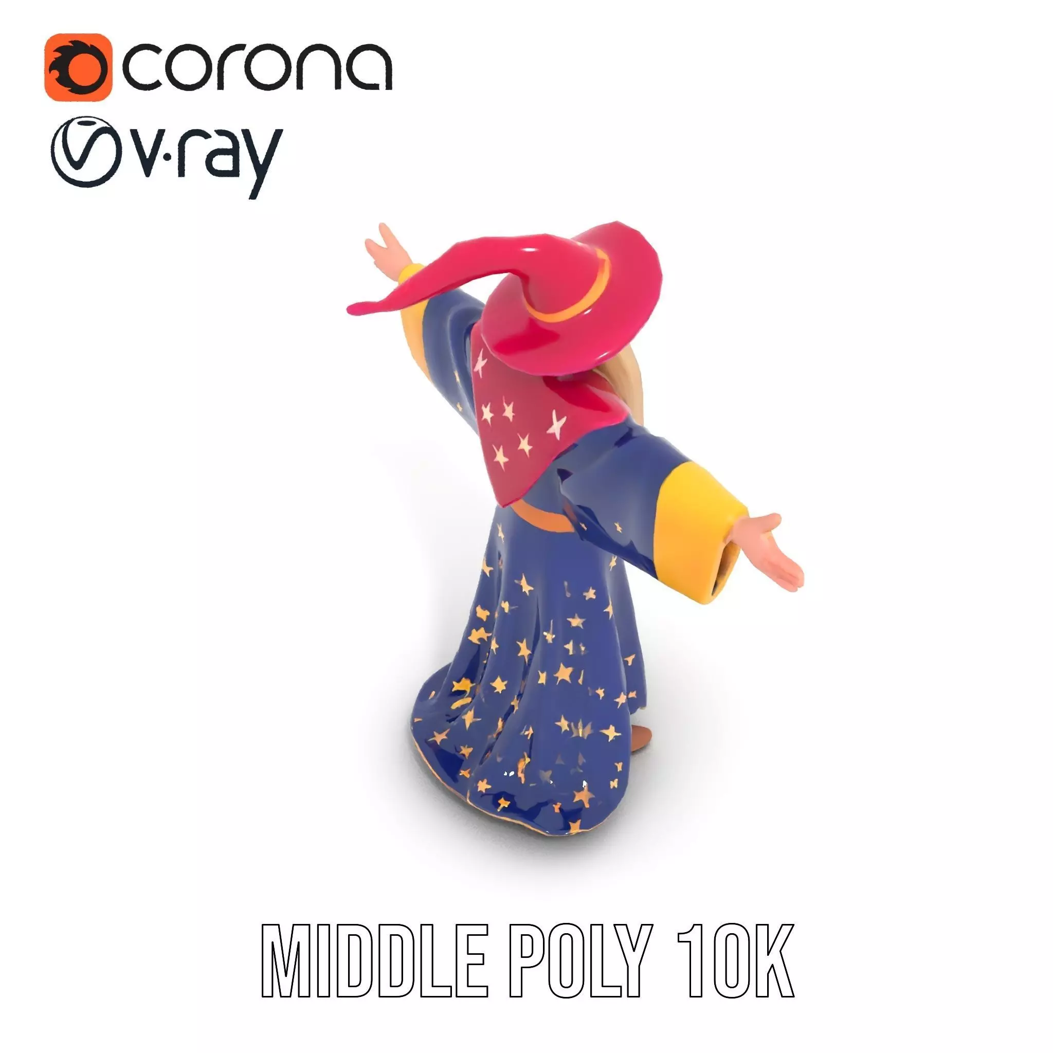 Starry Wizard model pack Low-poly 3D model_19