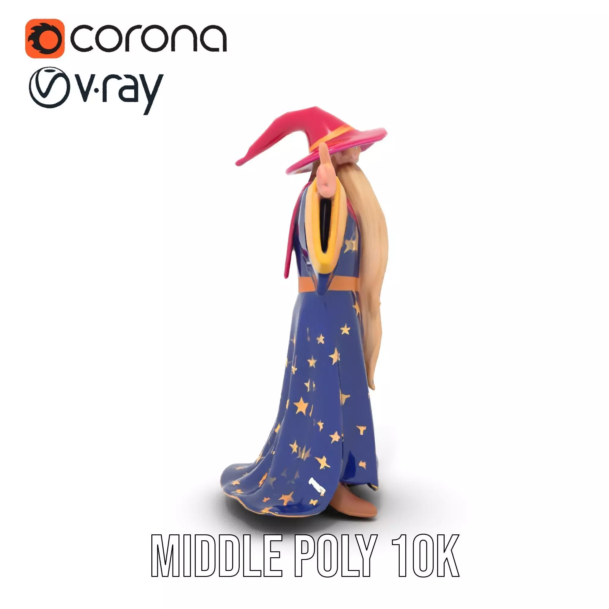 Starry Wizard model pack Low-poly 3D model_11