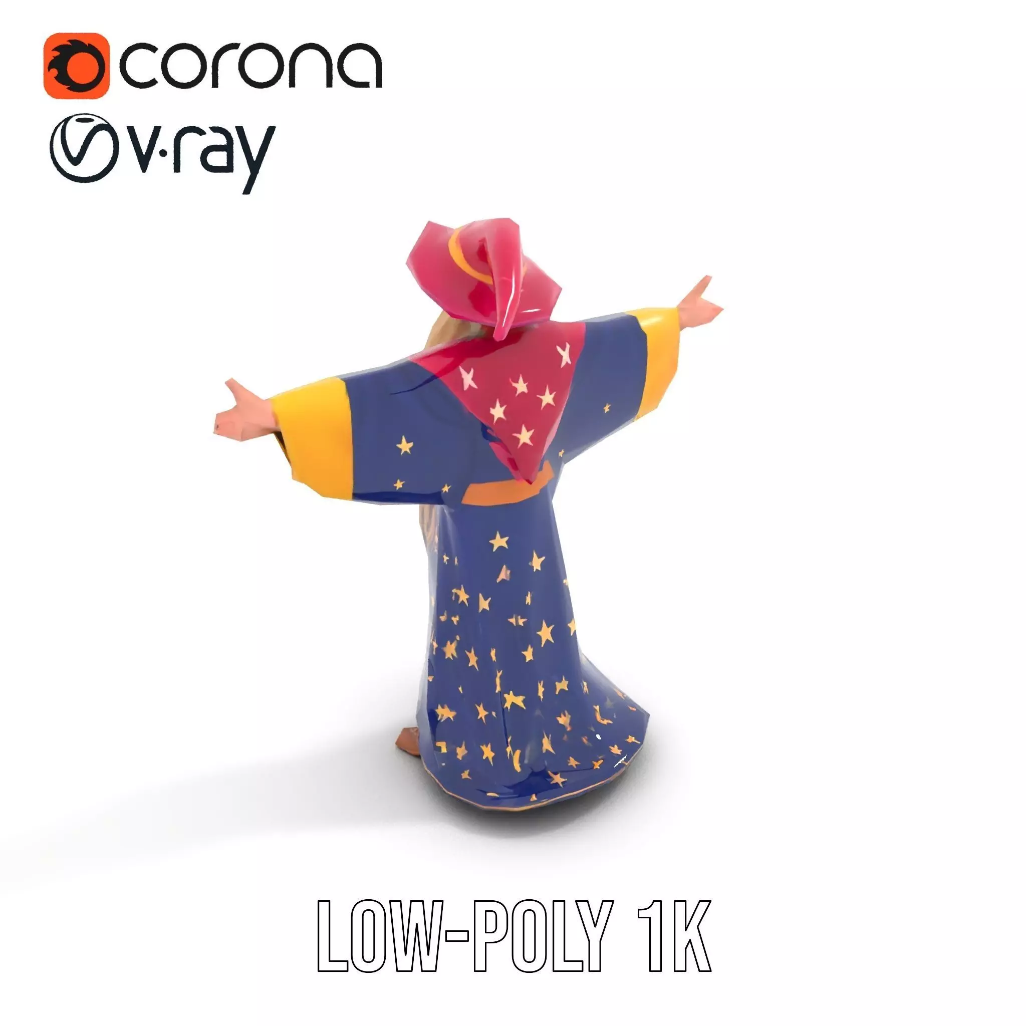 Starry Wizard model pack Low-poly 3D model_8