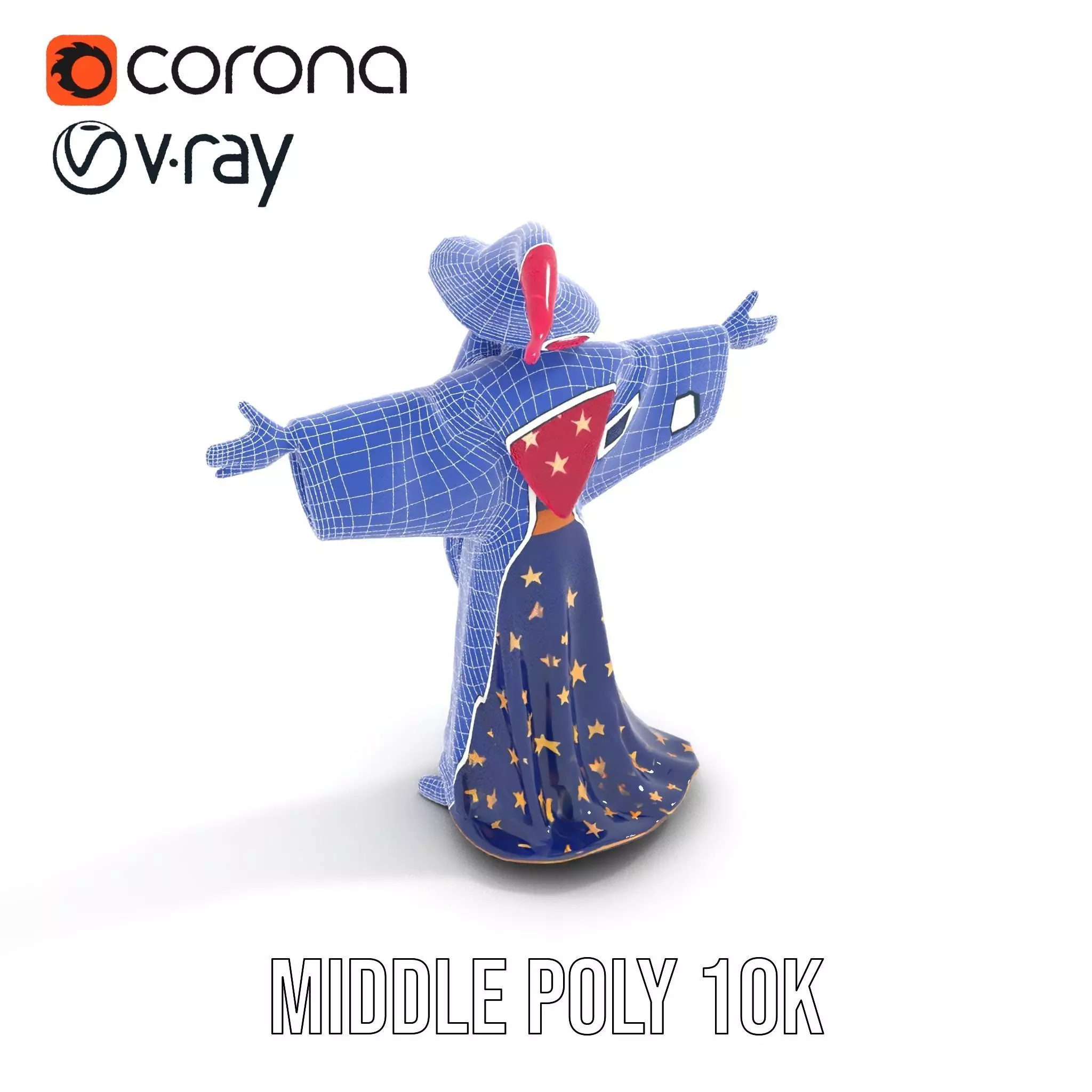 Starry Wizard model pack Low-poly 3D model_16