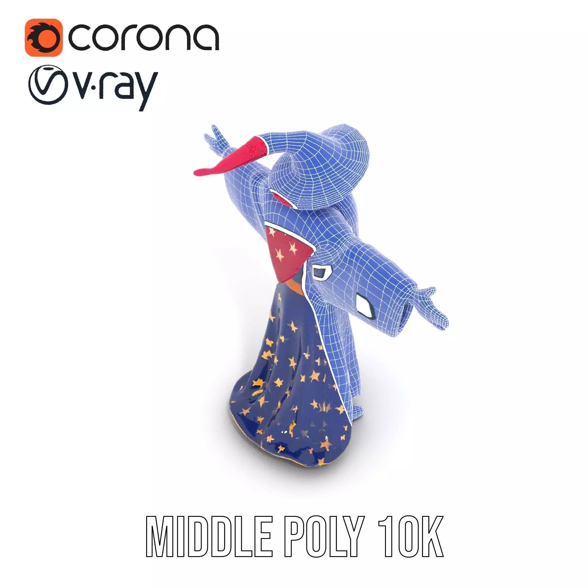 Starry Wizard model pack Low-poly 3D model_31