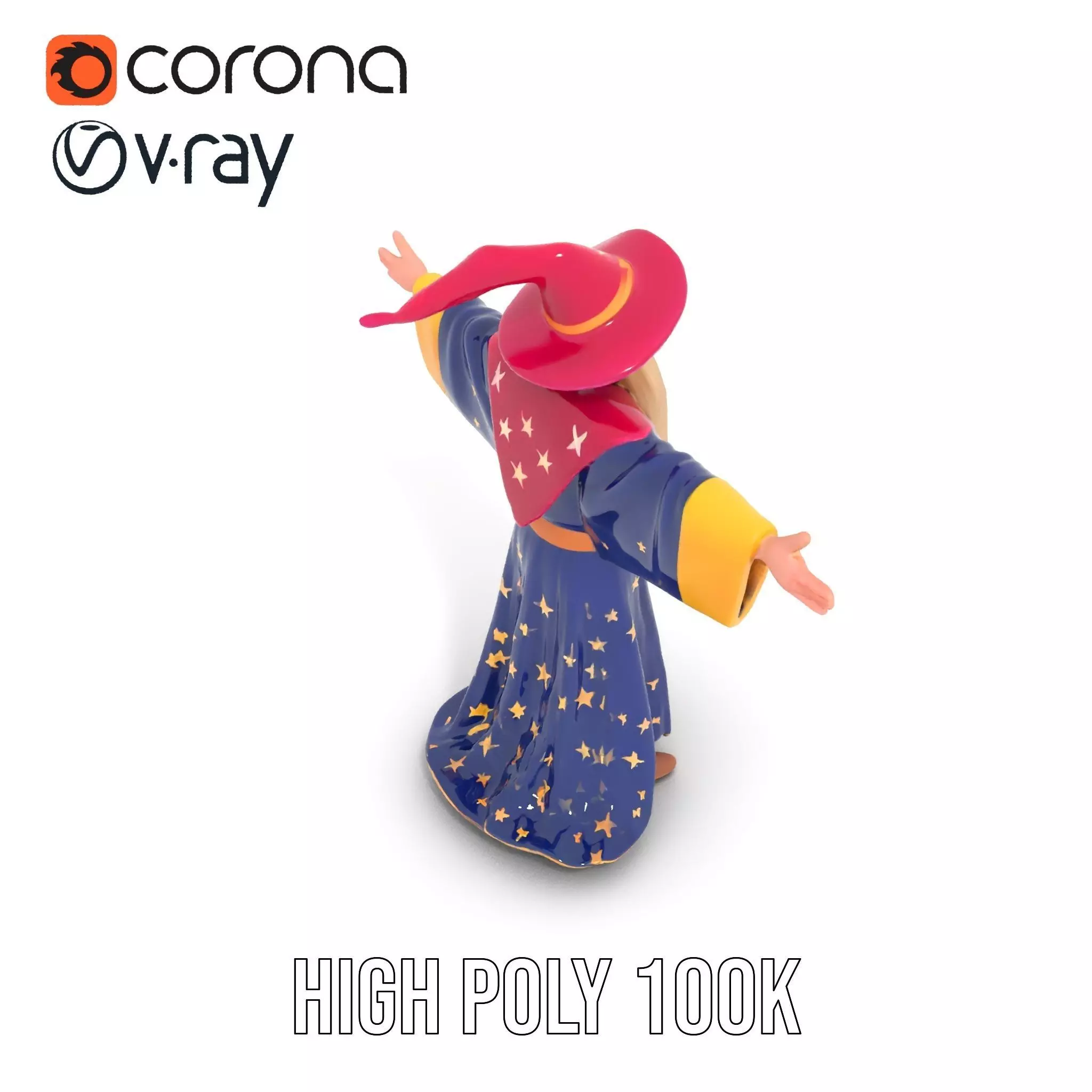 Starry Wizard model pack Low-poly 3D model_18