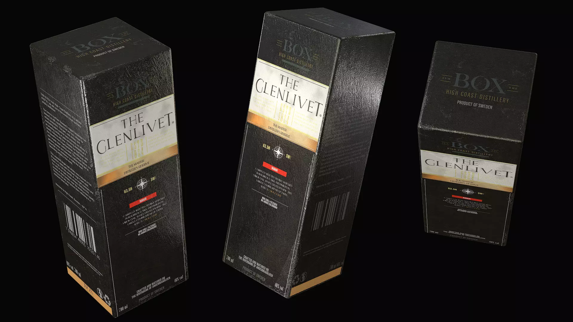 Whisky Box - Realistic PBR Packaging 3D Model - Game Ready Prop  Low-poly 3D model_0