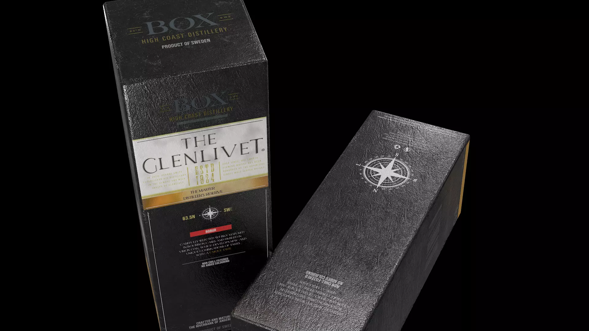 Whisky Box - Realistic PBR Packaging 3D Model - Game Ready Prop  Low-poly 3D model_3