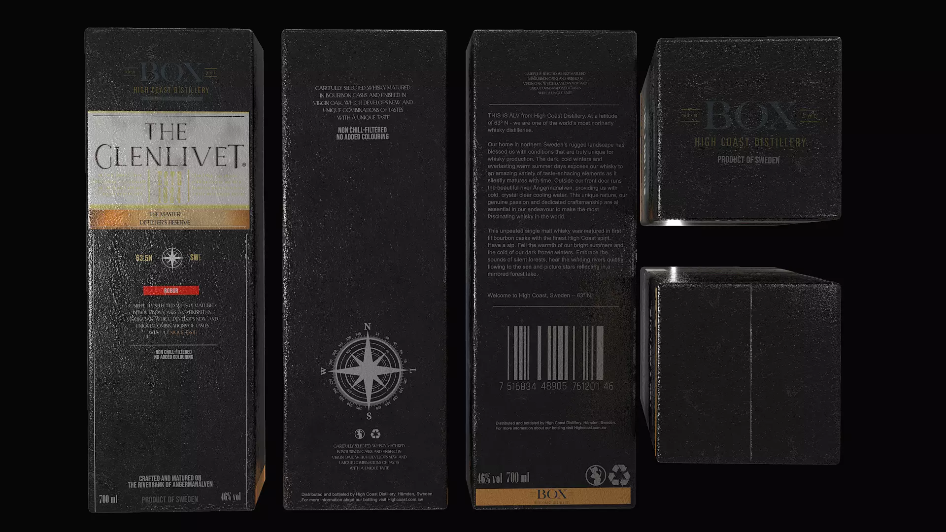 Whisky Box - Realistic PBR Packaging 3D Model - Game Ready Prop  Low-poly 3D model_2